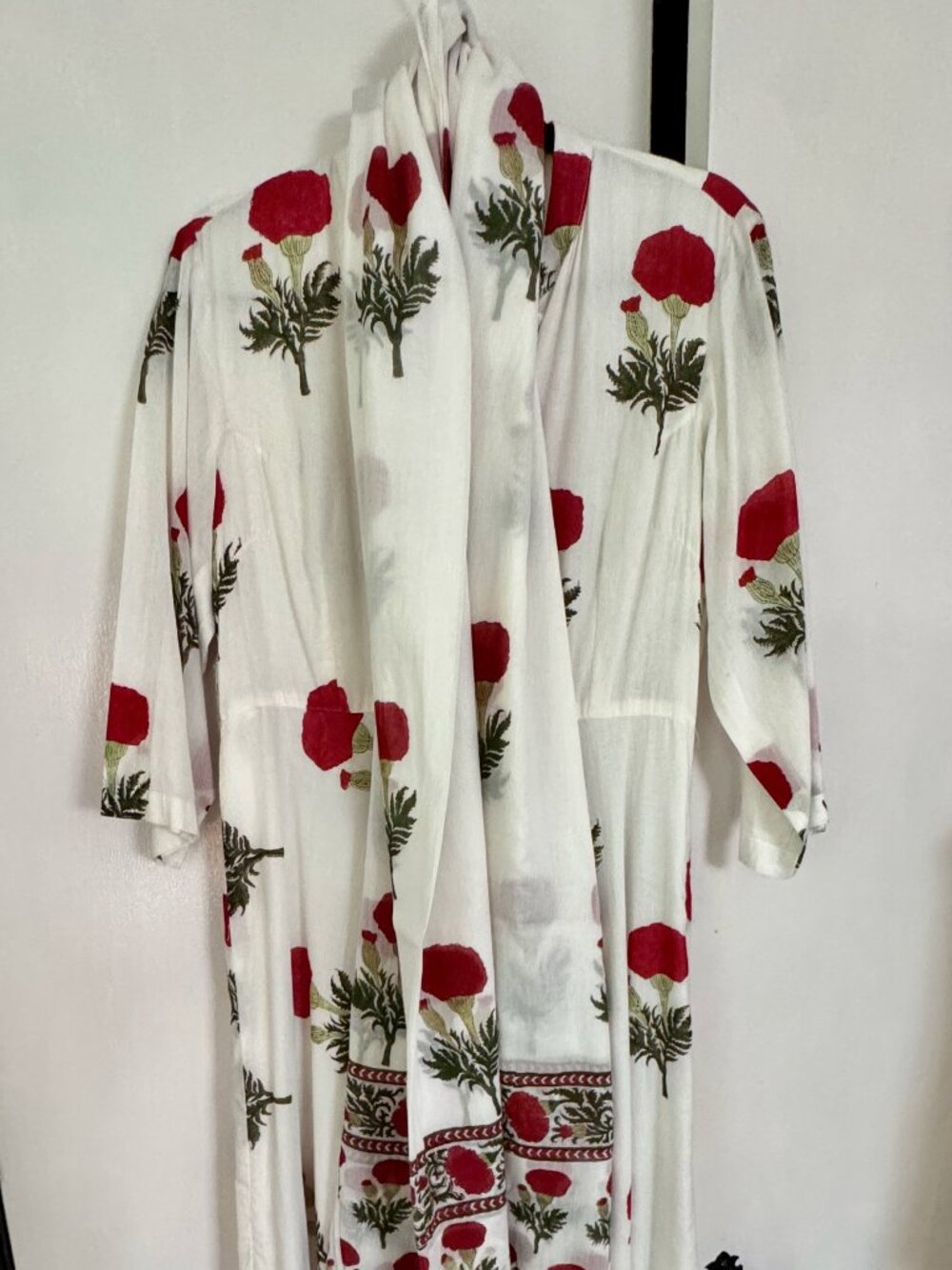 Moghul Inspired Alaya Maxi Dress Cotton Voile - Alaya US size L